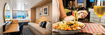 Ocean View Balcony stateroom, Giovanni's Italian Kitchen & Wine Bar