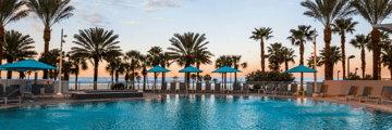 Wyndham Grand Clearwater Beach pool and sunset views