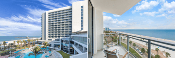 Wyndham Grand Clearwater Beach, King room balcony with Gulf view