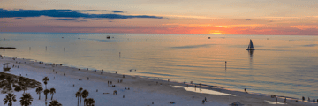 Sunset views from the  Wyndham Grand Clearwater Beach