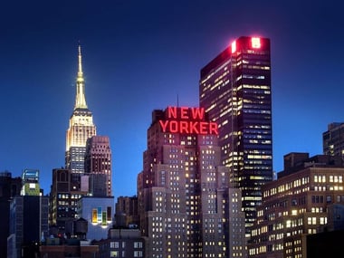 Wyndham New Yorker at night