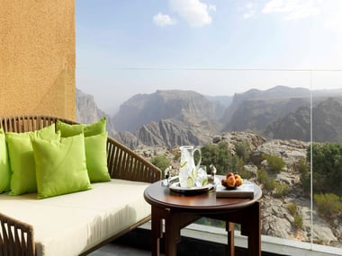 Anantara Al Jabal Al Akhdar Resort Premier Canyon View Room Balcony