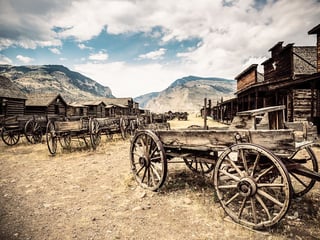 Abandoned Wild West town, Wyoming