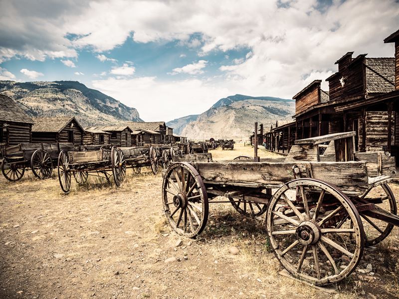 Abandoned Wild West town, Wyoming