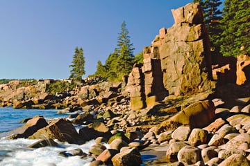 Acadia National Park's rocky coastline