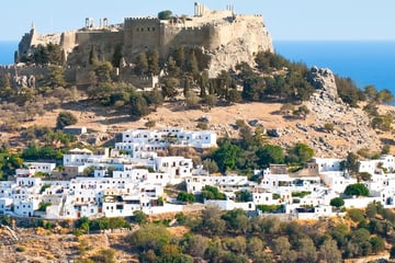 The acropolis in Lindos, Rhodes