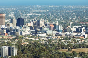 View of Adelaide skyline