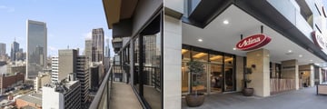 View from Apartment Balcony and Hotel Exterior at Adina Apartment Hotel Melbourne
