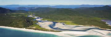 Aerial view of Whitehaven, Great Barrier Reef