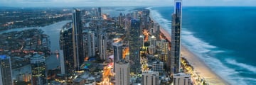 Aerial view of the Gold Coast