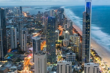 Aerial view of the Gold Coast