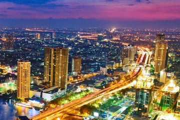 aerial of bangkok