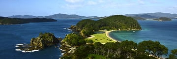 Aerial view of the Bay of Islands