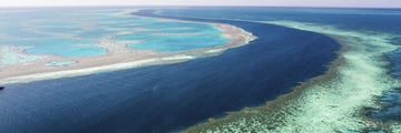 Aerial view of the Great Barrier Reef