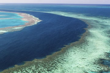 Aerial view of the Great Barrier Reef