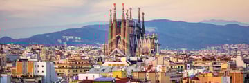 Aerial view of Barcelona, Spain