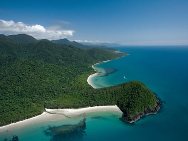 Aerial view of Cape Tribulation