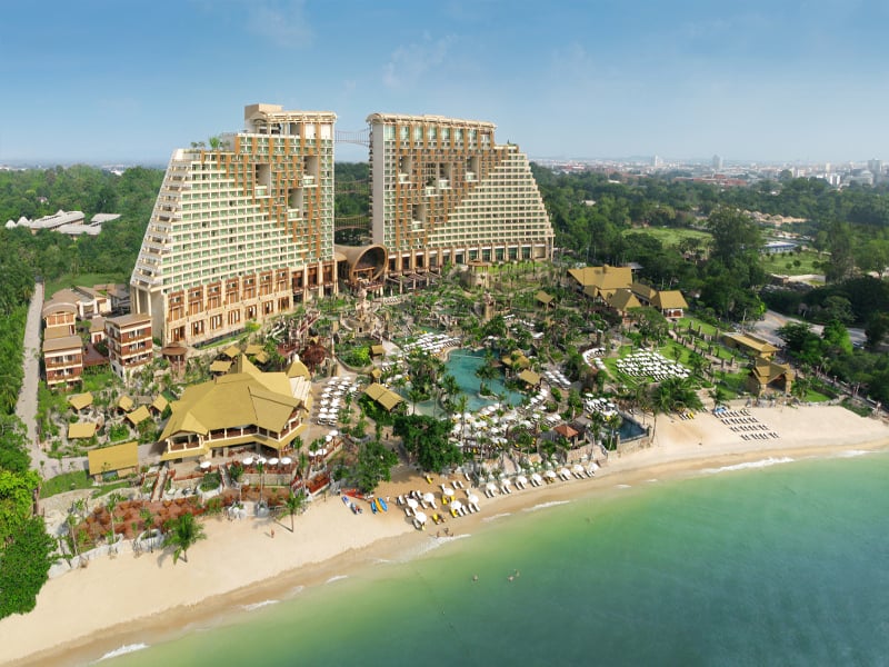 Aerial view of Centara Grand Mirage Beach Resort Pattaya