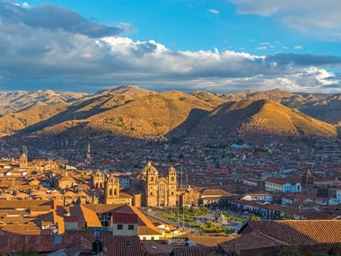 Aerial view of Cusco, Peru