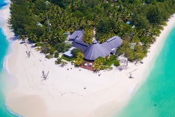 An aerial view of Denis Island