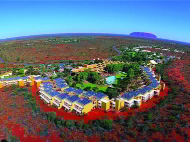 Aerial view of the resort