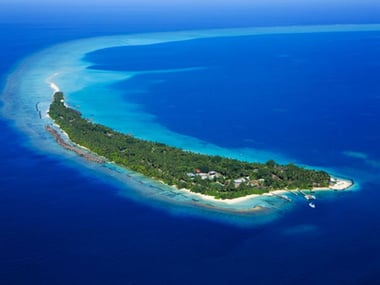 Aerial view of Kuramathi Island Resort