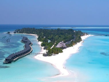 Aerial view of Kuredu Island Resort