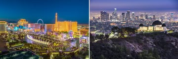 Skylines of Las Vegas & Los Angeles