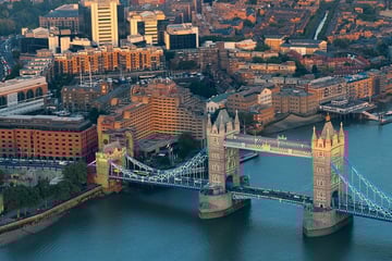 Aerial view of London