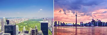 Central Park, New York City & Toronto skyline