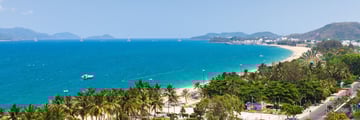 An aerial view of Nha Trang