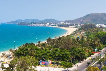 An aerial view of Nha Trang