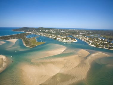 Aerial view of Noosa River