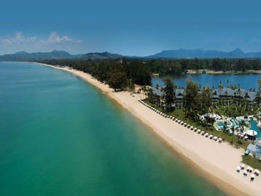 Aerial view of Outrigger Laguna Phuket Beach Resort