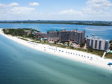 Ariel view of the Pink Shell Beach Resort