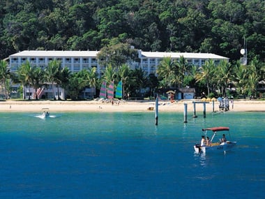 Aerial view of Tangalooma Island Resort