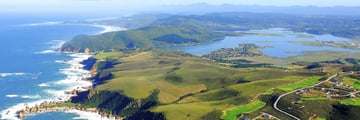 Aerial view of the Knysna Garden Route