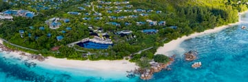 Aerial view of Raffles Seychelles