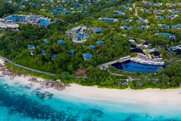 Aerial view of Raffles Seychelles