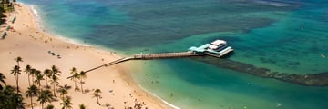 Aerial view of Waikiki Beach