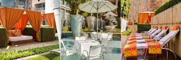 African Pride Melrose Arch Hotel, Day Beds, Pool Bar and Sun Loungers