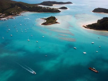 Aerial view of Airlie Beach