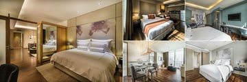 Akyra Thonglor Bangkok, (clockwise from left): Akyra Suite, Studio, Akyra Studio, Akyra Deluxe Suite and Akyra Deluxe Suite Living Room