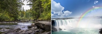 Beautiful scenery of Algonquin Provincial Park & Niagara Falls, Canada