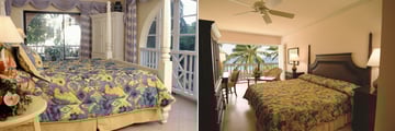 Almond Beach Resort Presidential Suite bedroom and superior deluxe beachfront room  