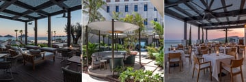 The Dining Room Terrace, the Lobby Bar Garden and Ristorante Locatelli at Amara