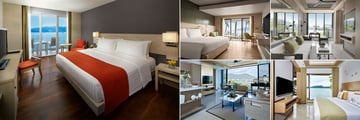 Amari Phuket Rooms, (clockwise) Superior Ocean Front Balcony, Deluxe Ocean Front Balcony, Ocean Wing One Bedroom Suite, One Bedroom Suite Ocean View Coral Lounge, Two Bedroom Suite Ocean Coral Lounge