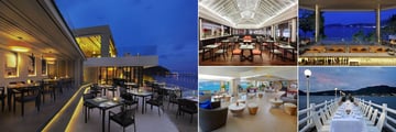 Amari Phuket, (clockwise from left): La Gritta, Rim Talay, Samutr Bar, The Jetty and Voyager Lounge