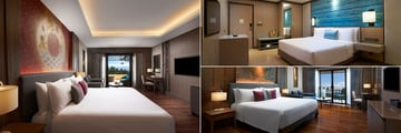 Amari Vouge Krabi Rooms, Grand Deluxe (left), Superior (top right), Deluxe King (bottom right) 