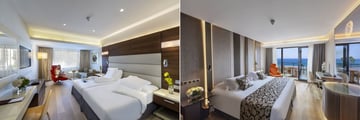 Superior Inland Room and Superior Sea View Room at Amathus Beach Hotel